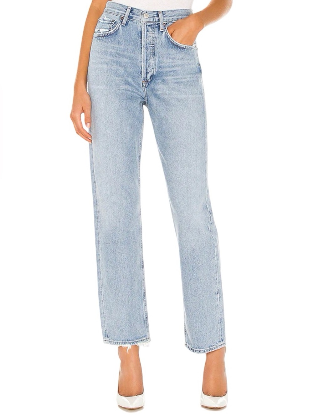 AGOLDE 90s Mid Rise Loose Fit Relaxed Straight Leg Jeans Snapshot Wash Size 26